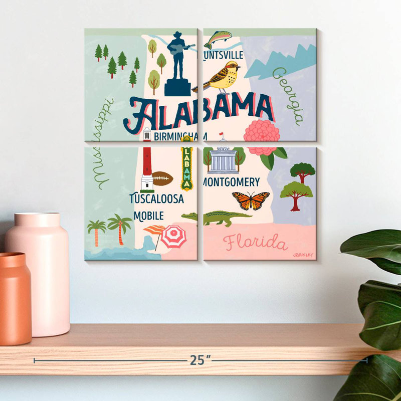 Cartes de l'État d'Aliaz - Attraits de l'Alabama