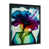 Impression noire sur toile encadrée sélectionné