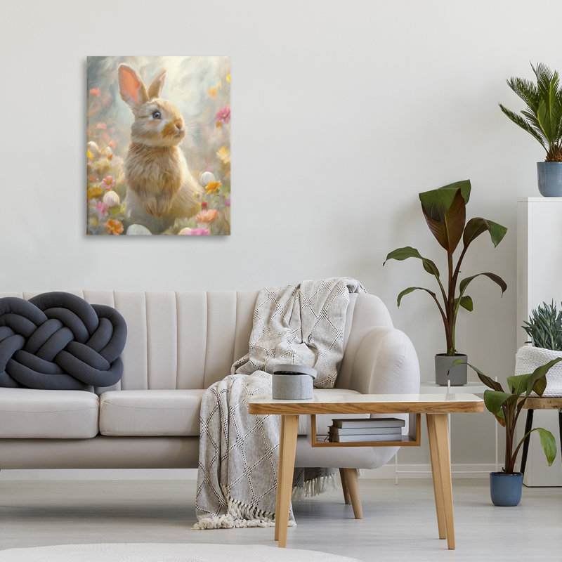 «Bunny Dreams Meadow Canvas», conception de Kim Allen, H 20 po x l 16 po