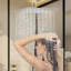 Système de douche de baignoire au plafond de 12 pouces avec douche à main et robinet à une poignée-114002265