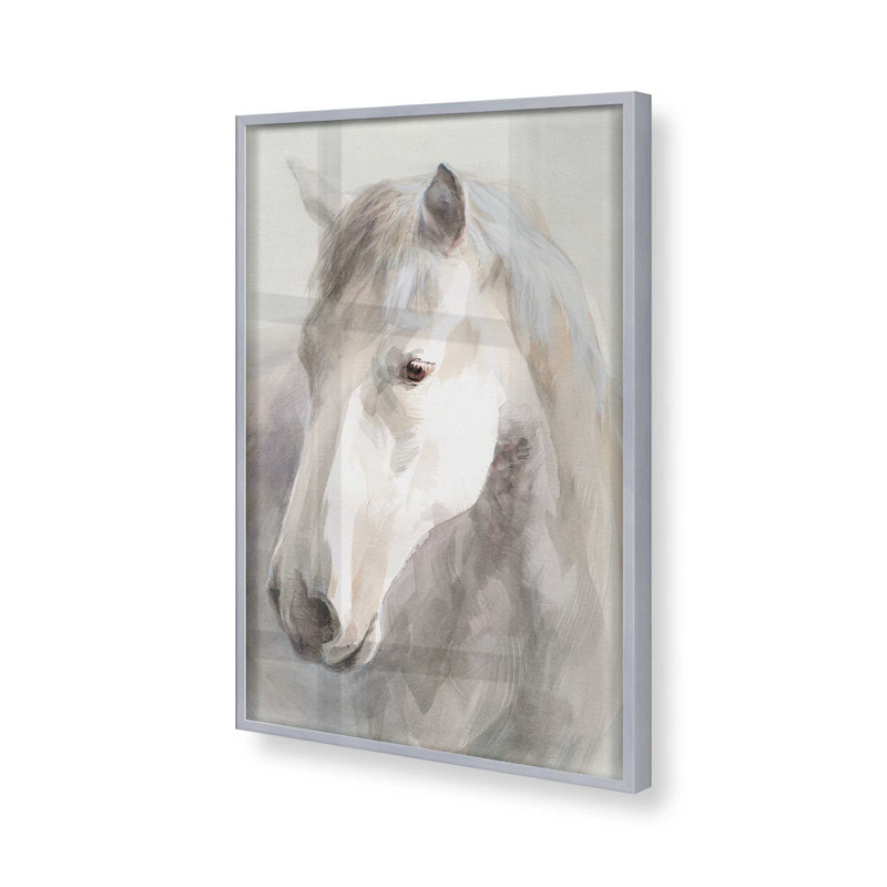 Dreamy White Mare Print, Silver Single Picture Frame, 25.25" H x 19.25" W, White ( Incorrect)
