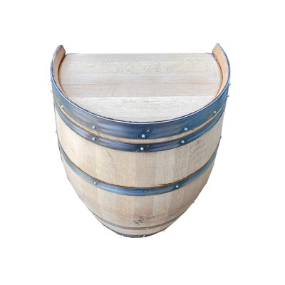 Wide Reclaimed Wine Barrel Stand