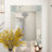 Mother of Pearl Shell Handmade Mosaic Room Wall Mirror with Blue Corners-86602848
