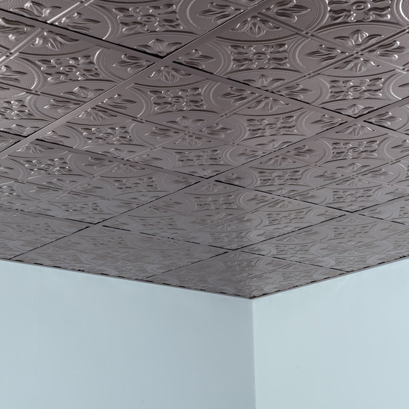 Panneau décoratif décoratif en vinyle 2 pi x 2 pi FASÄDE style traditionnel / motif 2, Nickel brossé