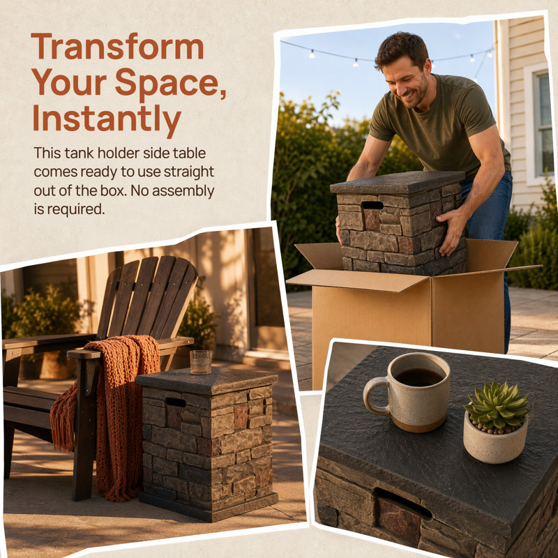Square Propane Tank Cover and Side Table