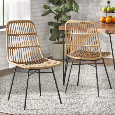 Chaise d'appoint en noir et brun clair Laskow