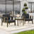 Polett Teak Outdoor Two-Person Patio Set With Cushions And Side Table-124178244-124178251