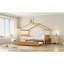 Lit en bois avec lit gigogne simple-887574705