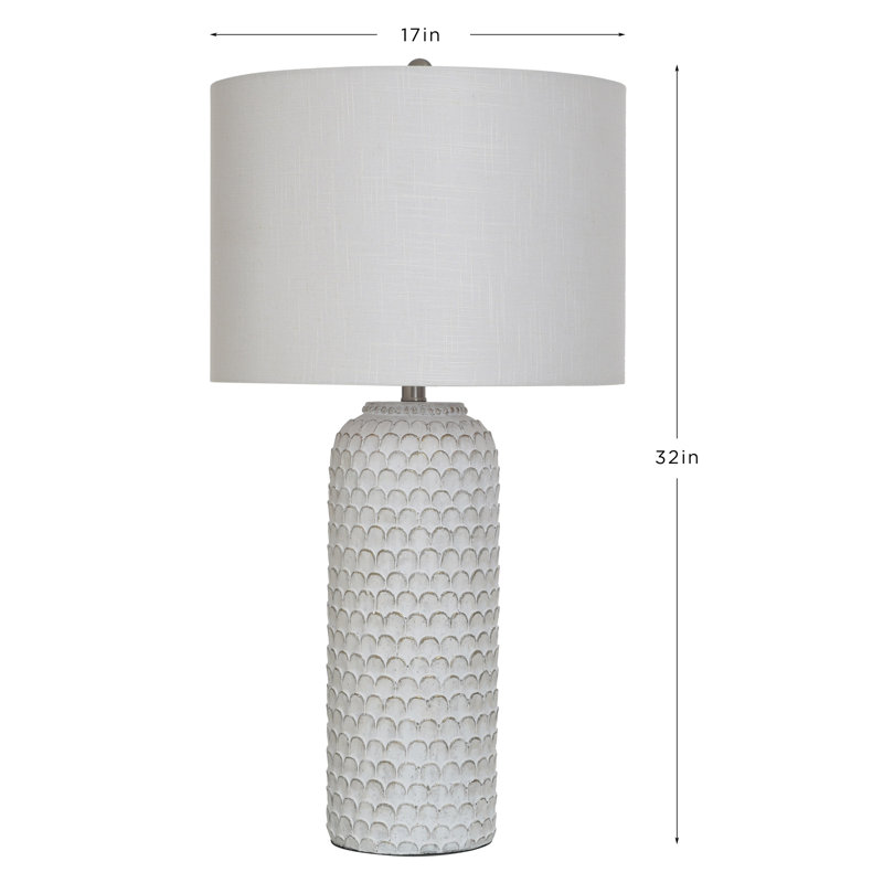 Concrete Table lamp - White Shade