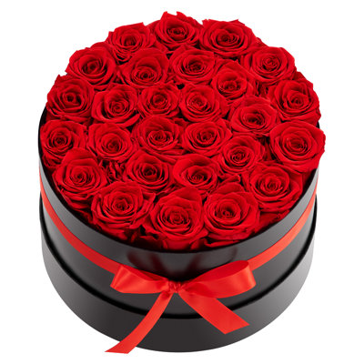 Fleurs pour toujours, 27 roses préservées dans une boîte, Bouquet immortel de fleurs éternelles, cadeau d'anniversaire pour livraison, femmes primeurs, sa femme, anniversaire, Saint-Valentin, Noël, rouge