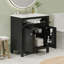 Armoire de salle de bain 30 po, noir moderne avec lavabo en céramique, 2 portes et tablette spacieuse pour l'apparence d'une armoire de meuble-lavabo, utilisation pratique-811264289
