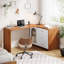 Bureau d'ordinateur en L 82,67 po avec tiroirs, bureau en coin réversible pour la maison, le bureau et un appartement
