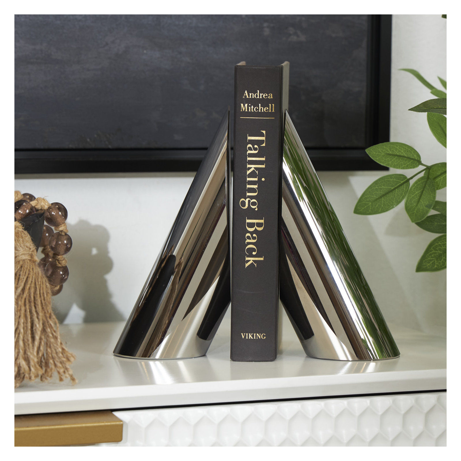 Glass Pyramid Shaped Non-skid Bookends