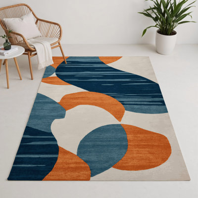 Tapis intérieur et extérieur gris Watercolor