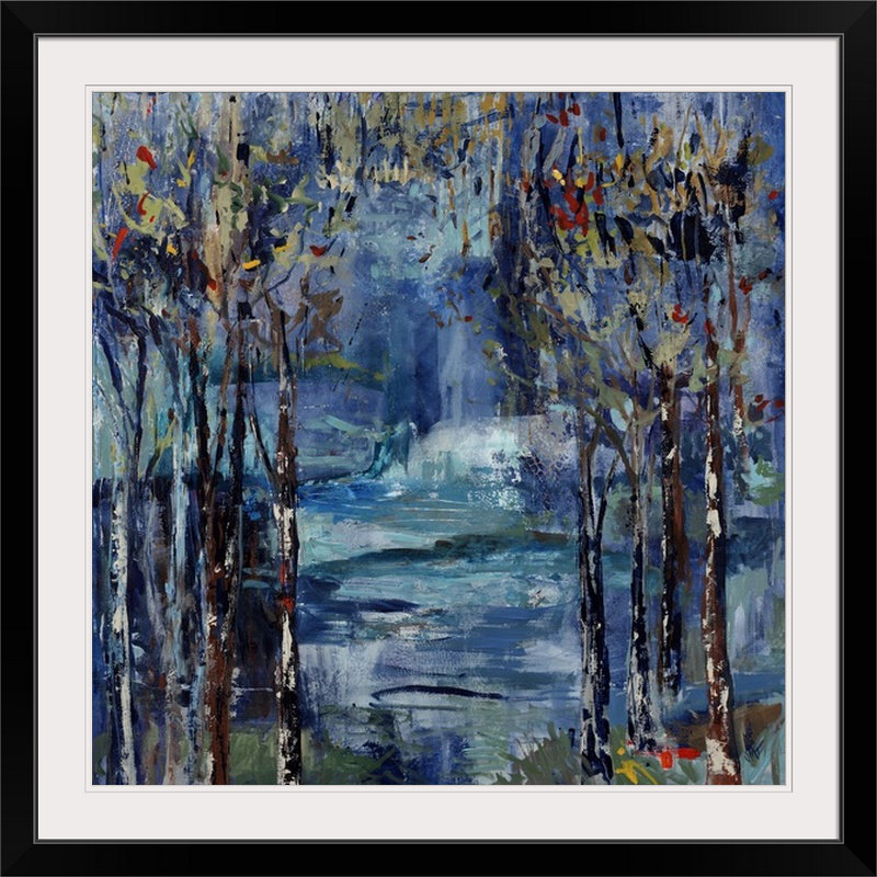 'rêveur de minuit', Noir encadré, 20" H x 20" lx 1" p