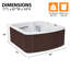 Spa rectangulaire à 5 jets pour 5 personnes à 65 jets avec ozonateur Lifesmart LS550 Plus-124883422