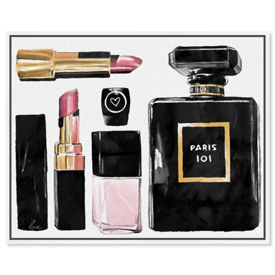 «Fashion and Glam Fashionista Essentials», reproduction d'impression sur toile