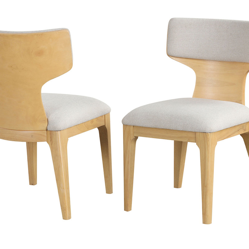 Chaise de salle à manger 2 pièces, Naturel