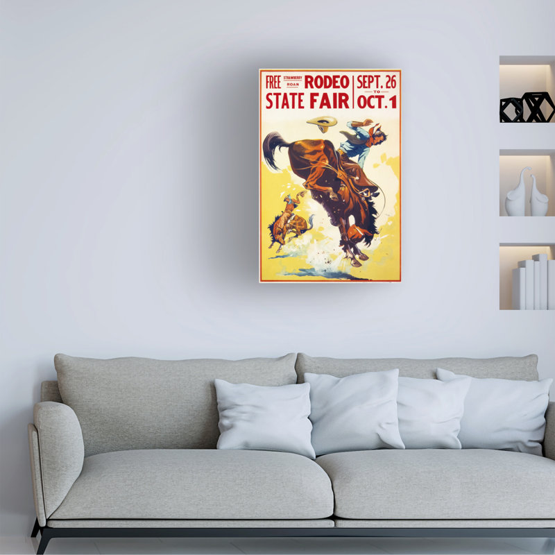 «Rodeo State Fair Roan On» par Print Collection, reproduction, H 47 po x l 30 po x P 2 po