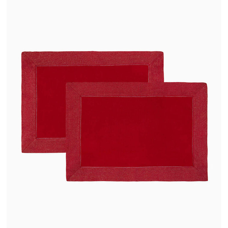 Filetto Linen Rectangle Placemats