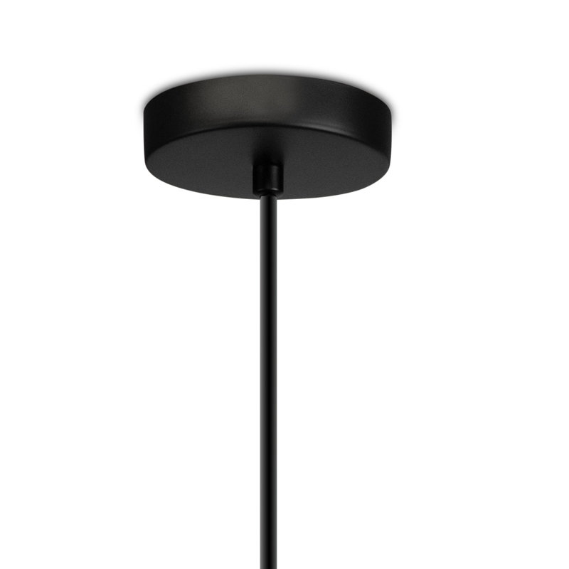 Roderick 1-Light Amber Black Cylinder Pendant