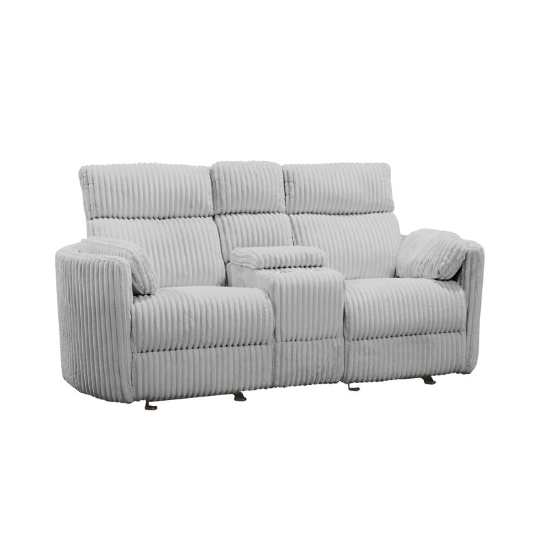 Causeuse inclinable rembourrée 79 po Bre, Gris Mega