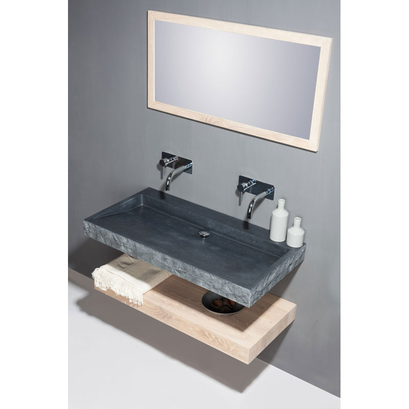 Adamek 60Cm Single Bathroom Vanity Top in Honed/Rockfaced with Sink