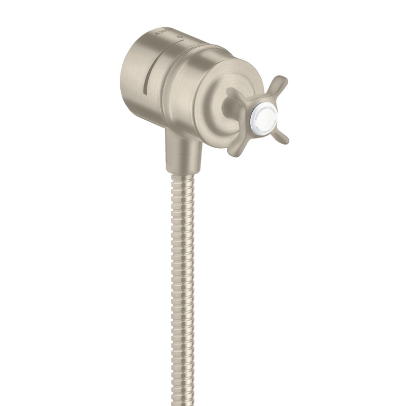 Montreaux Fix-Fit Stops Valve with Cross Handle, Brushed Nickel