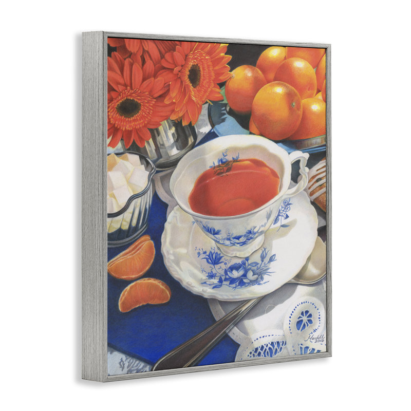 «Citrus Tea Time» par Mardell Schuster, Estampe numérique Farmhouse, H 20 po x l 16 po