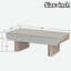 Table basse moderne avec 2 tiroirs cannelés