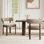 Chaise d'appoint rembourrée en bois massif
