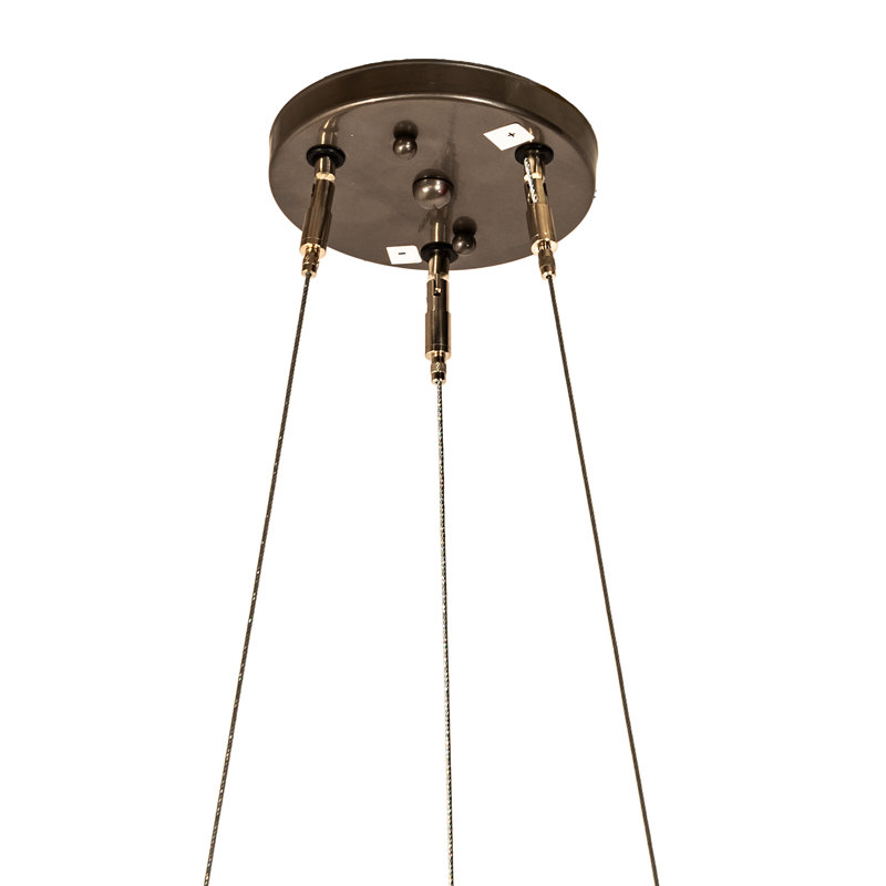 Anillo Halo Matte Black and Bronze LED Pendant Light