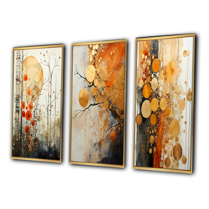 «Rustic Reflections», 3 pièces, H 28 po x l 36 po, Encadrement doré