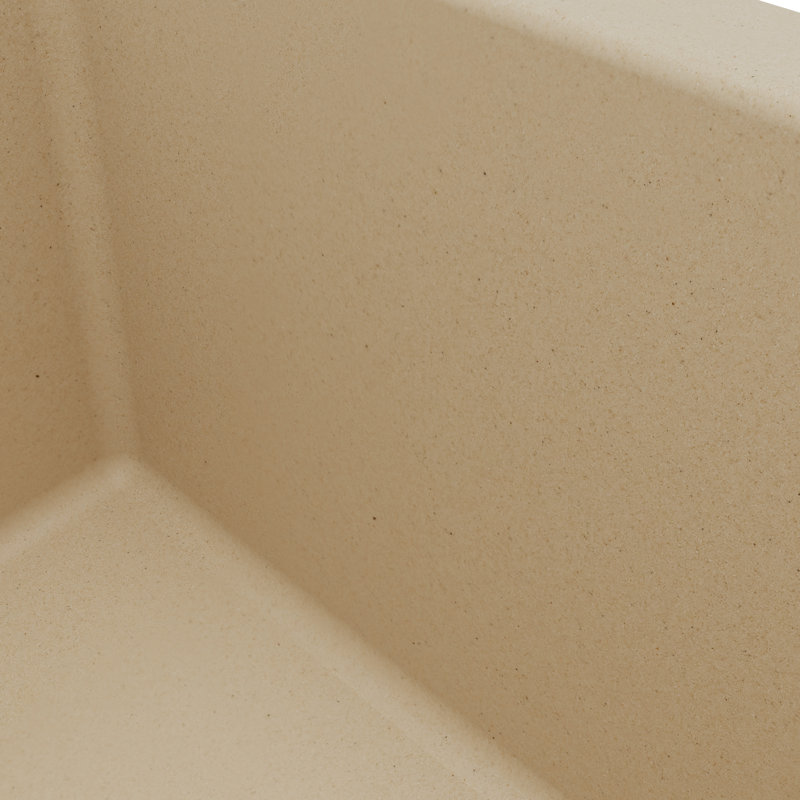Karran Quartz 25'' X 22'' Single Bowl Drop-in Kitchen Sink, Bisque