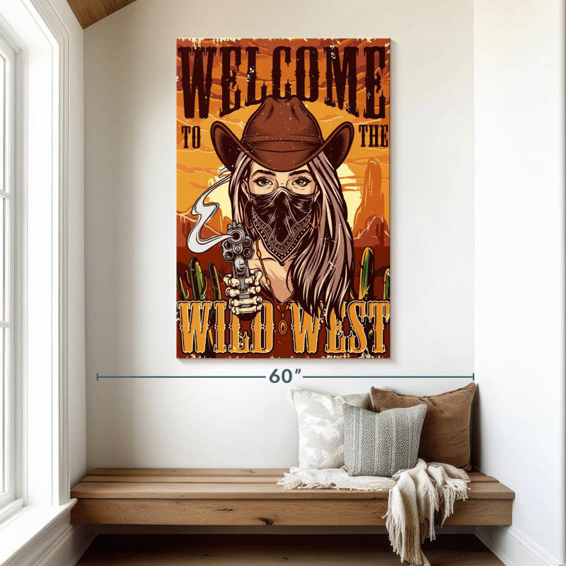 Wild West Welcome, 51" H x 34" W