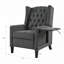 Fauteuil inclinable manuel à oreilles réglable. avec table d'appoint pliable, ports de chargement USB-871578639