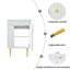 Meuble-lavabo blanc 21,6 po, armoire combinée