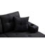Canapé modulaire droit MEGA avec repose-pieds, canapé d'angle convertible avec rangement pour accoudoirs, canapé modulaire pour salon et appartement, méridienne droite et gris