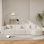 Ensemble de canapé modulaire incurvé 3 pièces de 140 pouces, canapé-lit entièrement assemblé faisant face à la droite avec éponge compressée haute densité et chaise longue, mobilier moderne et élégant pour le salon et l'espace de loisirs, beige