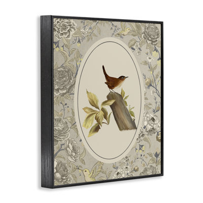 Oiseau perché et toile encadrée, design par Radhika Modi