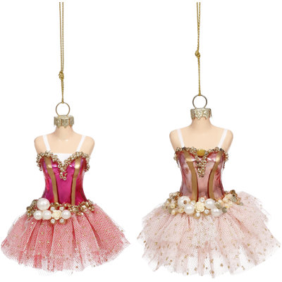 Ballerina Tutu Ornament - 4 Inches Set Of 12
