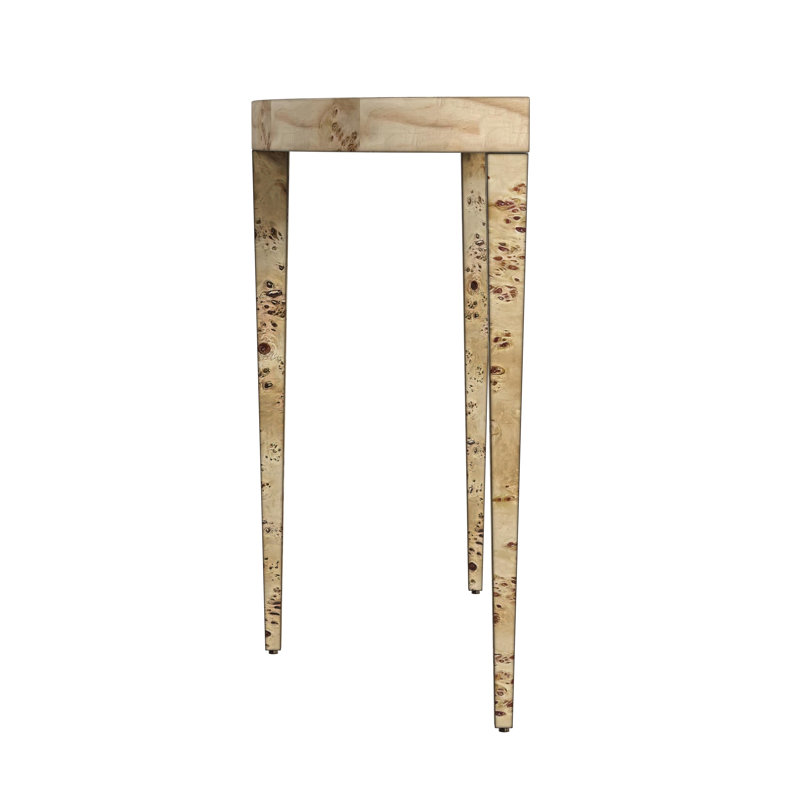 Ingrid Light Burl Console Table, Natural