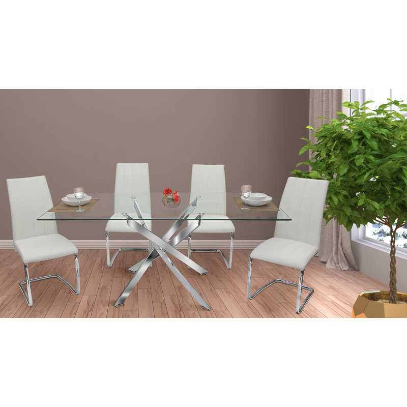 Ensemble repas pour 4 personnes Kirstin, 5, Blanc