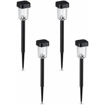 Solar Powered Cool White LED Pathway Lights with Ground Stakes