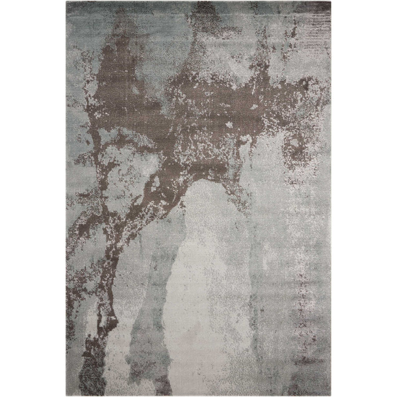 Viscose Abstract Indoor Rug, Rectangle 7'9" x 9'9"
