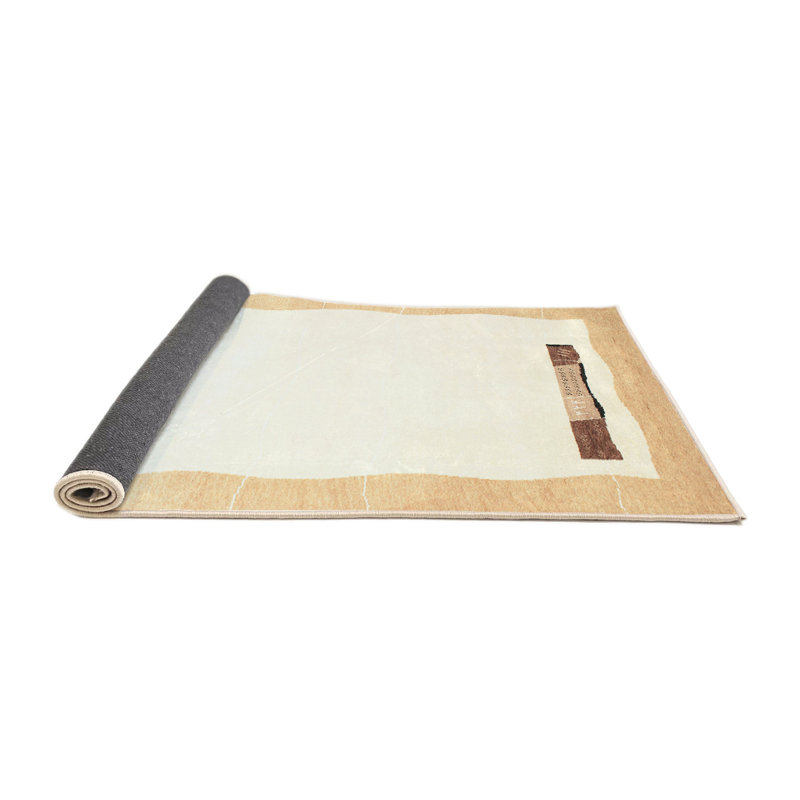 Tapis contemporain brun / crème, Rectangle 5 pi x 7 pi
