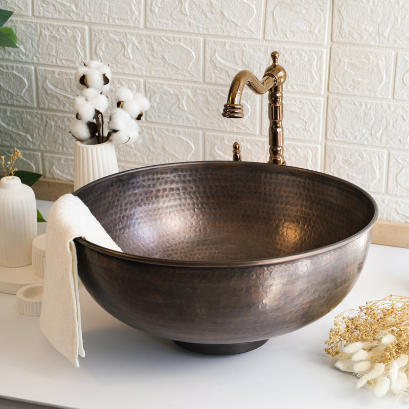 Handmade Hammered Copper Kitchen Sink – Pure Solid Copper by ALFIQ