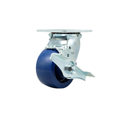 Polyurethane Caster with Roller Bearing and Brake