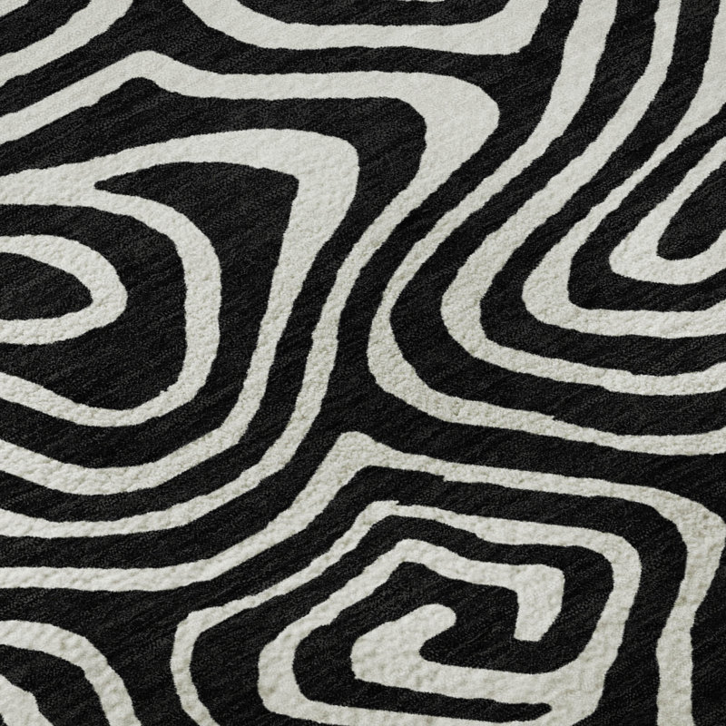 Tapis tourbillon Colmenero AMF1020 lavable à la machine de qualité supérieure, Rectangle 2 pi 6 po x 3 pi 10 po