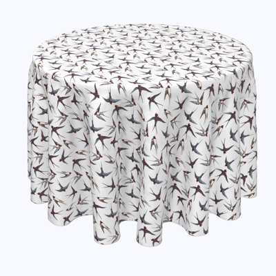 Blanco Geometric Round Tablecloth